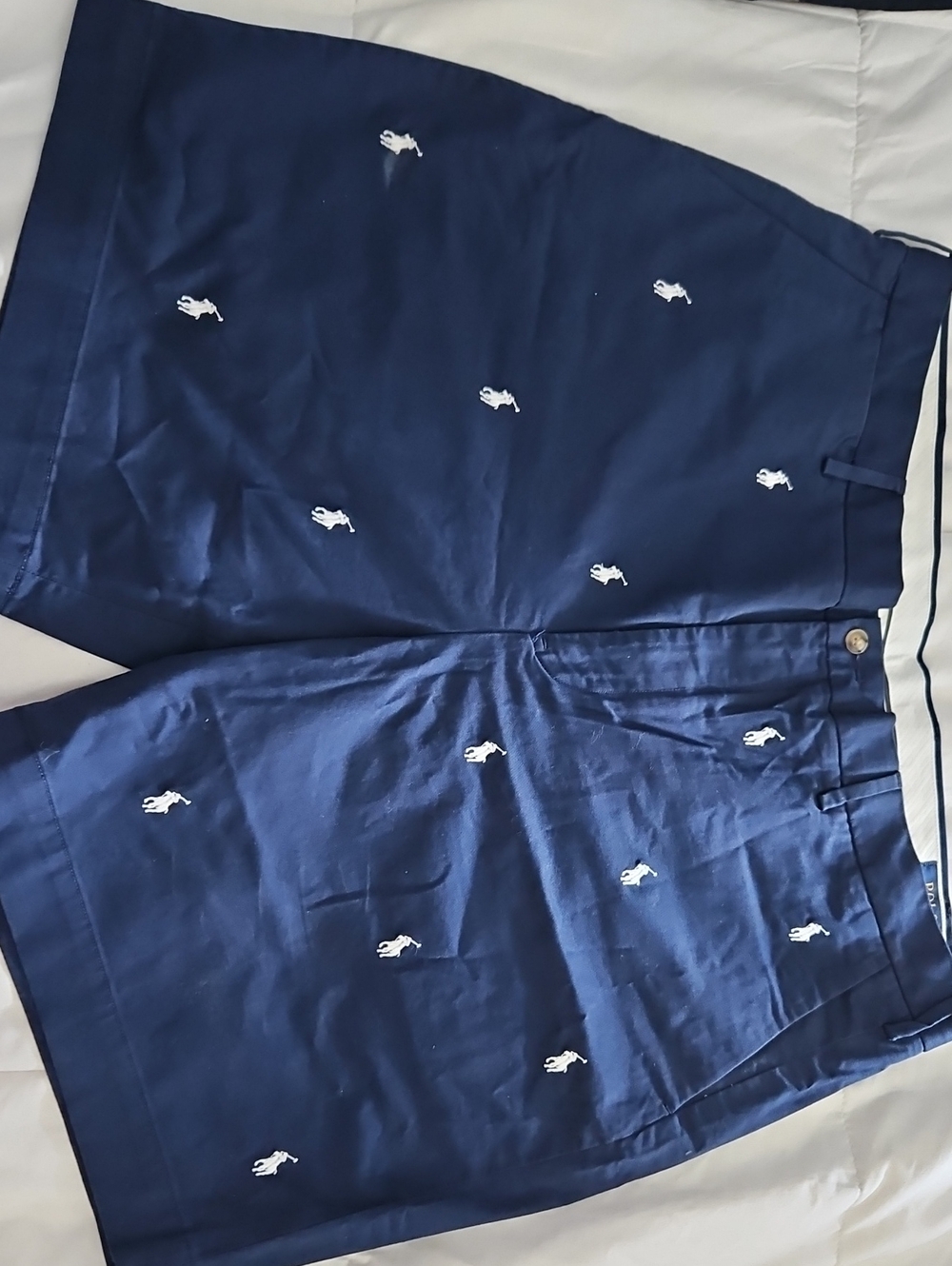 Polo by Ralph Lauren White Shirt with Navy Trim